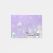 Post-it® Bokeh Post It Notes 4x3 (Purple) (Devant)