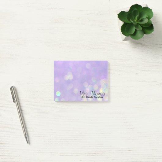 Post-it® Bokeh Post It Notes 4x3 (Purple) (Bureau)