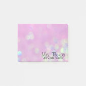 Post-it® Bokeh Post It Notes 4x3 (rose) (Devant)