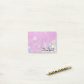 Post-it® Bokeh Post It Notes 4x3 (rose) (Sur un bureau)