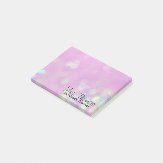 Post-it® Bokeh Post It Notes 4x3 (rose) (Incliné)