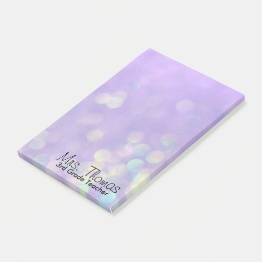 Post-it® Bokeh Post It Notes 4x6 (Purple) (Incliné)