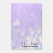 Post-it® Bokeh Post It Notes 4x6 (Purple) (Devant)