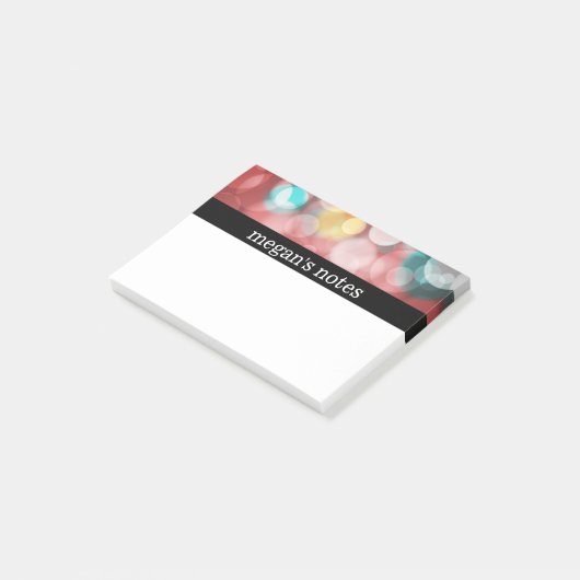 Post-it® Bokeh rouge coloré (Incliné)