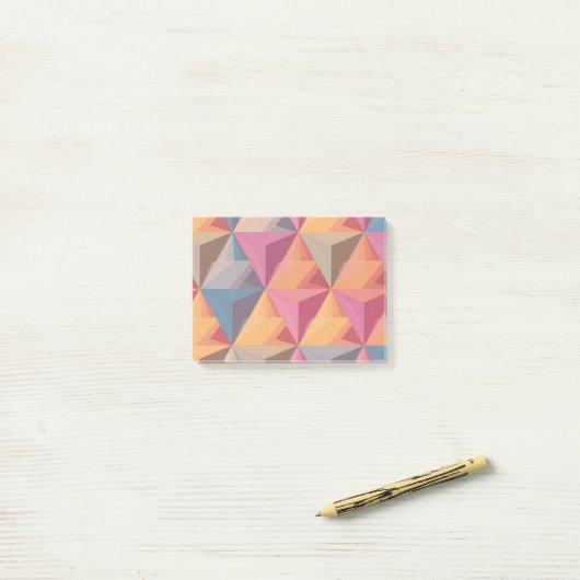 Post-it® Bold Geometric Triangle Pattern  (Sur un bureau)