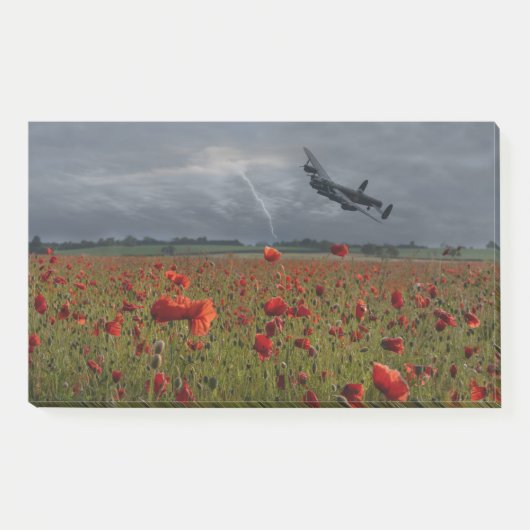 Post-it® Bombe De Lancaster Sur Un Champ De Populations (Devant)
