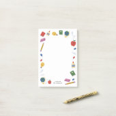 Post-it® Bon approvisionnement scolaire Note de l'enseignan (Sur un bureau)