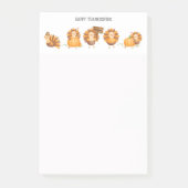 Post-it® Bon thanksgiving Cute Turkeys (Devant)
