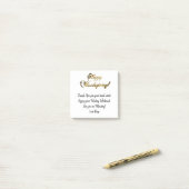 Post-it® Bon thanksgiving Elégant Faux Gold Foil Texte (Sur un bureau)