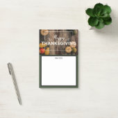 Post-it® Bon thanksgiving Gourds sur bois rustique (Bureau)