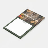Post-it® Bon thanksgiving Gourds sur bois rustique (Incliné)
