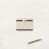Post-it® Bonbons d'Halloween Kraft Monogramme Initial rusti (Sur un bureau)