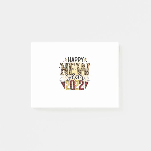 Post-it® Bonjour 2022 Bonne année 2022 Leopard (Devant)