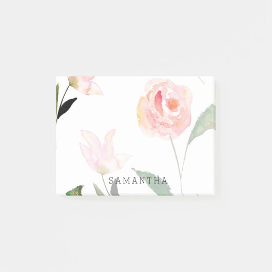 Post-it® Bonjour belle aquarelle Floral (Devant)