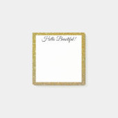 Post-it® Bonjour belle! parties scintillant or minimal simp (Devant)