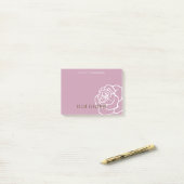 Post-it® Bonjour Belle - Rose Rose Moderne Chic (Sur un bureau)