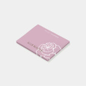 Post-it® Bonjour Belle - Rose Rose Moderne Chic (Incliné)