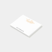 Post-it® Bonjour notes faites sur commande de Courrier-it® (Incliné)