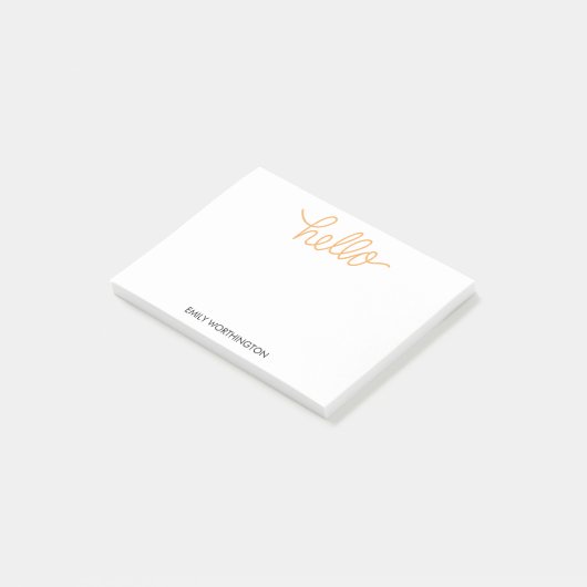 Post-it® Bonjour notes faites sur commande de Courrier-it® (Incliné)