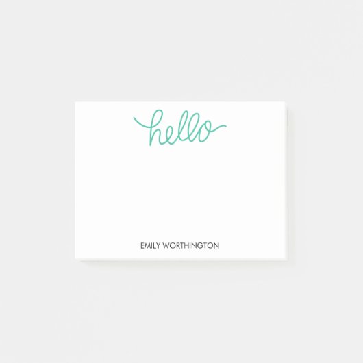 Post-it® Bonjour notes faites sur commande de Courrier-it® (Devant)