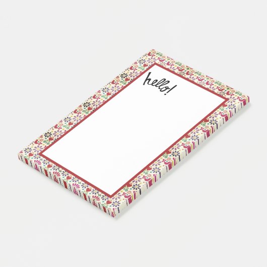 Post-it® Bonjour Notes post-it (Incliné)