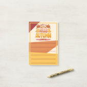 Post-it® Bonjour Notes post-it d'automne (Sur un bureau)
