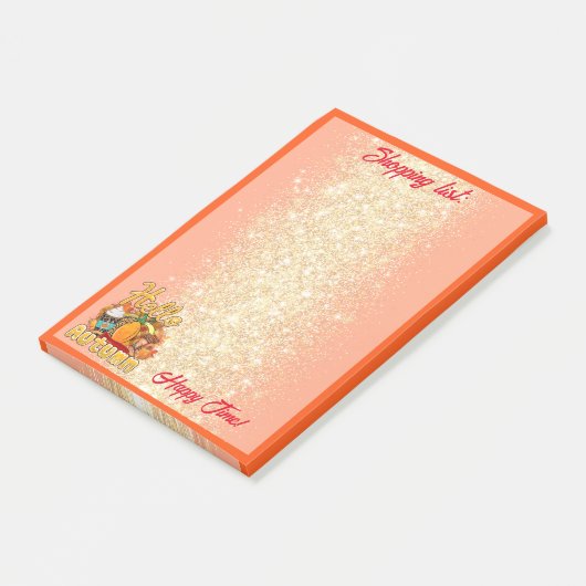 Post-it® Bonjour Personnaliser d'automne Texte et couleur (Incliné)