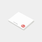 Post-it® Bonjour saluant le nom fait sur commande des (Incliné)
