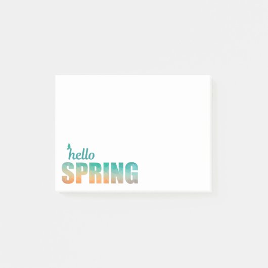 Post-it® Bonjour Spring géométrique poster (Devant)