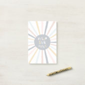 Post-it® Bonjour Sunshine (Sur un bureau)