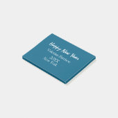 Post-it® Bonne année bleu nom lieu année boho simple (Incliné)
