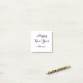 Post-it® Bonne année calligraphie violette simple minimalis (Sur un bureau)