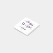 Post-it® Bonne année calligraphie violette simple minimalis (Incliné)