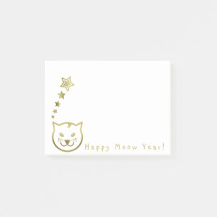 Post-it® Bonne année Meow - Couleur arrière - plan personna