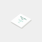 Post-it® Bonne année verte ajouter nom de famille année sim (Incliné)