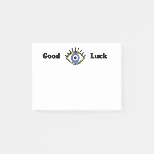 Post-it® Bonne chance à l'oeil talisman bleu (Devant)