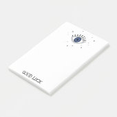 Post-it® Bonne chance bleu oeil talisman grec mauvais ey (Incliné)