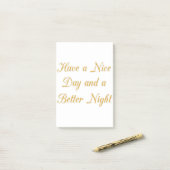 Post-it® Bonne journée et meilleur tirage d'art nocturne (Sur un bureau)