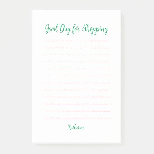 Post-it® Bonne journée pour faire du shopping (Devant)