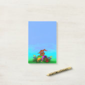 Post-it® Bonne Pâques ! Lapin de Pâques (Sur un bureau)