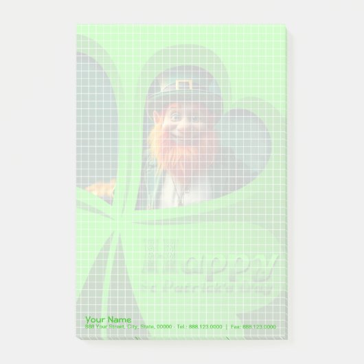 Post-it® Bonne St Patrick's Day Leprechaun Corporate NP (Devant)