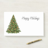 Post-it® Bonnes fêtes arbre de Noël de fête (Sur un bureau)