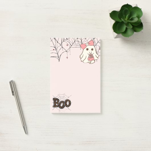 Post-it® Boo-tiful Notes — Sweet & Spooky Ghost Notepad (Bureau)