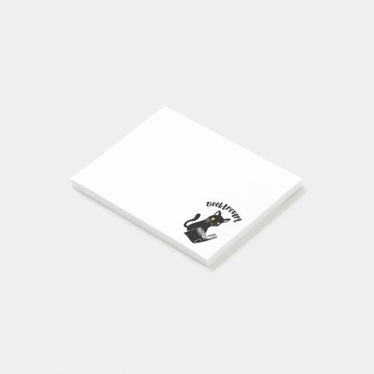 Post-it® Booktrovert chat avec livre (Incliné)