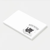 Post-it® Booktrovert chat avec livre et étoiles (Incliné)