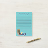 Post-it® Boots de Cowboy rustique Casquette Bleu pourpre Li (Sur un bureau)