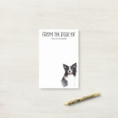 Post-it® Border Collie (Sur un bureau)