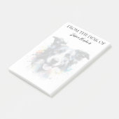 Post-it® Border Collie Lover Monogrammed Dog (Incliné)