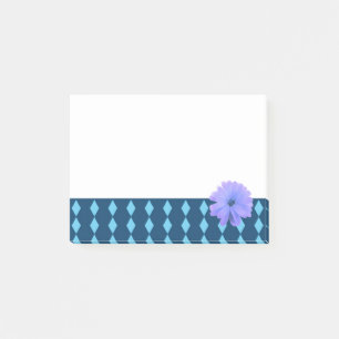 Post-it® Bordure à motif diamant Fleur violette