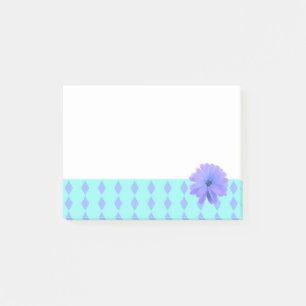 Post-it® Bordure à motif diamant Fleur violette